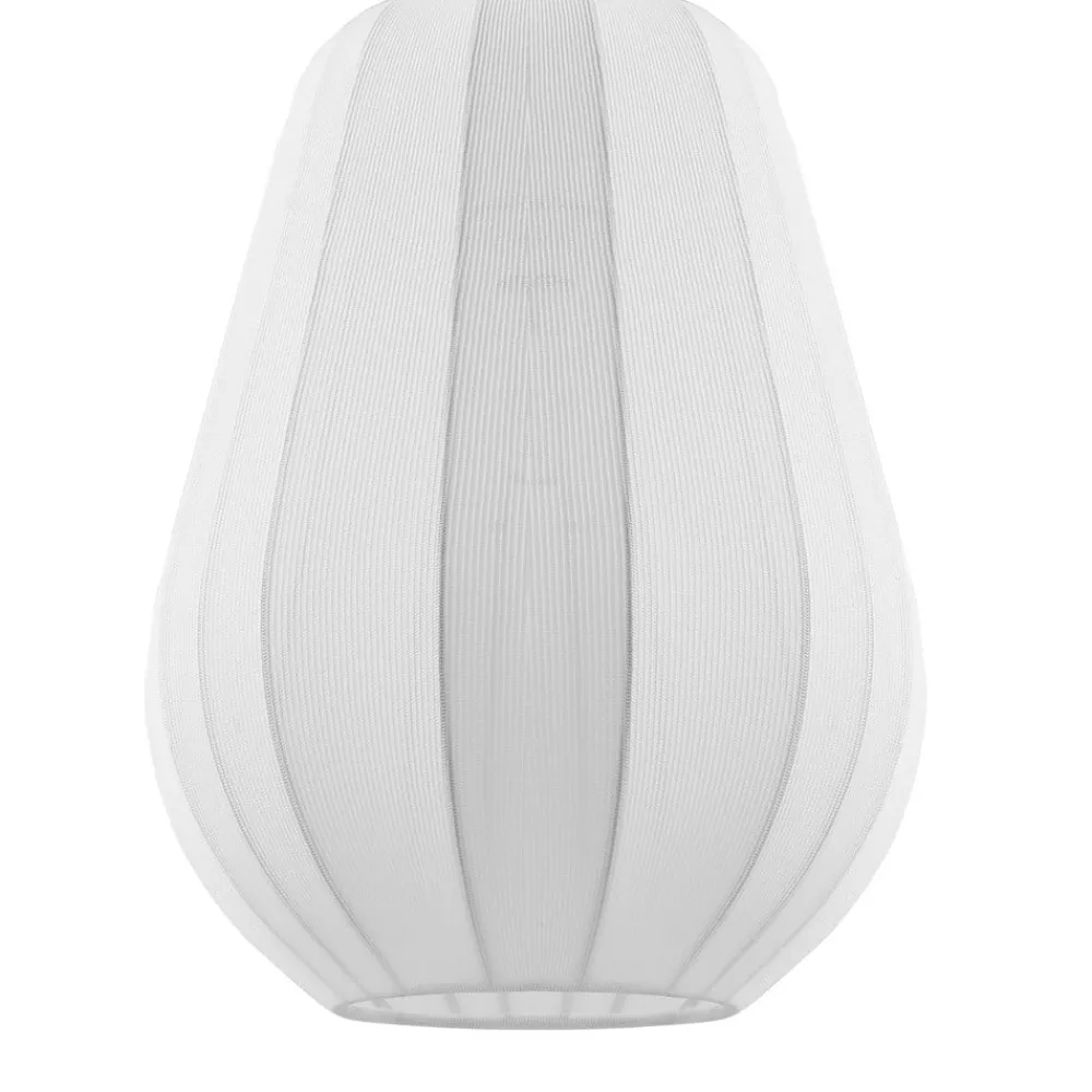 Lindby Pendellamper > hængelampe Helin, hvid, Ø 30 cm, stof