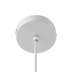 Lindby Pendellamper > hængelampe Helin, hvid, Ø 30 cm, stof