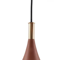 Pendellamper ^ Lindby hængelampe Jarl, brun, metal, Ø 35 cm, G9