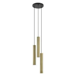 Lindby Pendellamper|Pendellamper > hængelampe Joffrey, Ø 24 cm, messing, 3 lyskilder, GU10