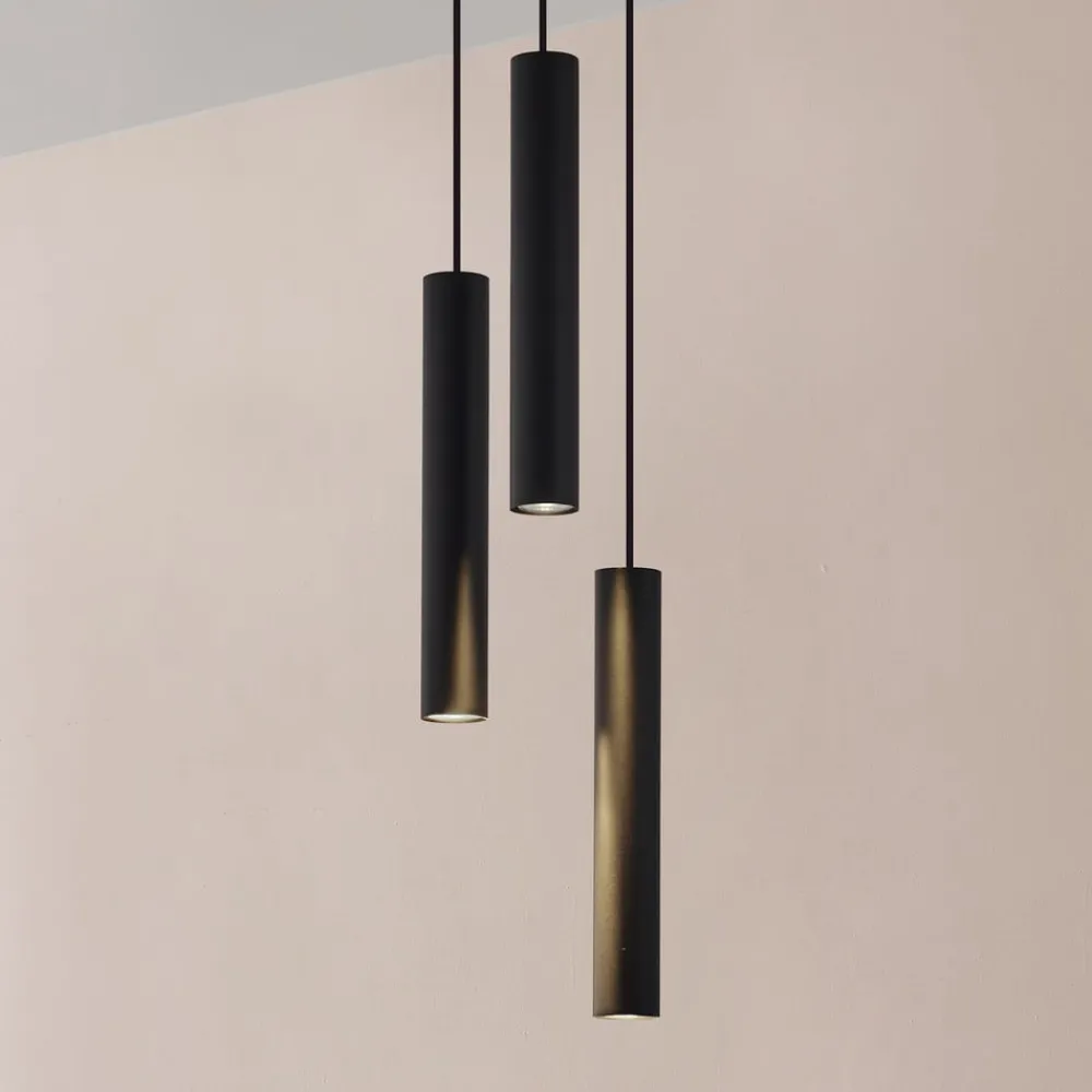 Lindby Pendellamper|Pendellamper > hængelampe Joffrey, Ø 24 cm, sort, 3 lyskilder, GU10