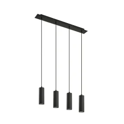 Lindby Pendellamper|Pendellamper > hængelampe Joffrey, 76 cm, sort, 4 lyskilder, GU10