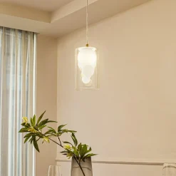 Lindby Pendellamper|Pendellamper > hængelampe Kupla, opal/klar, glas, 1 lyskilde, G9
