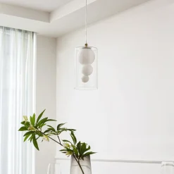 Lindby Pendellamper|Pendellamper > hængelampe Kupla, opal/klar, glas, 1 lyskilde, G9