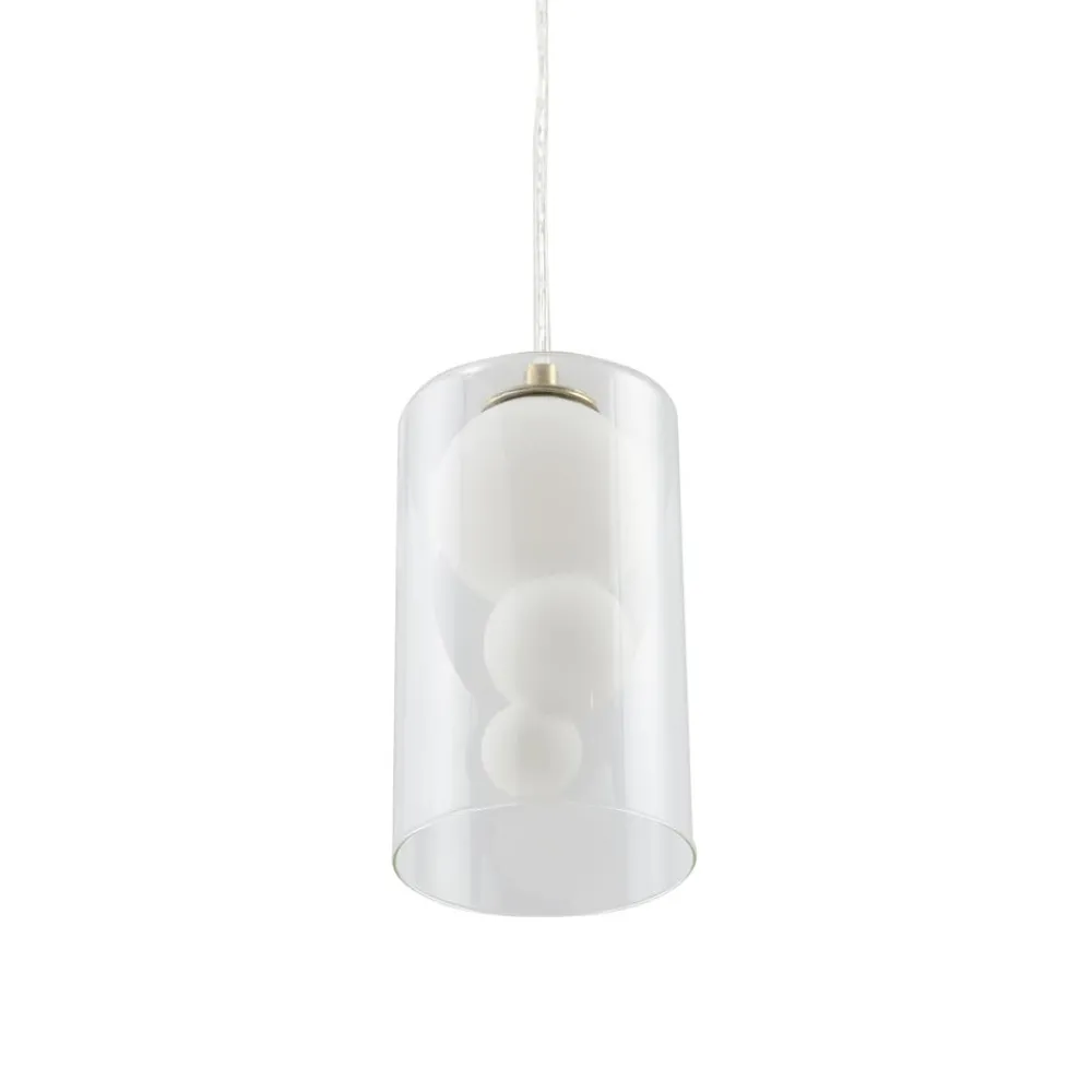 Lindby Pendellamper|Pendellamper > hængelampe Kupla, opal/klar, glas, 1 lyskilde, G9