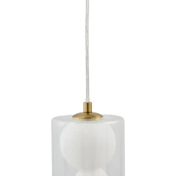Lindby Pendellamper|Pendellamper > hængelampe Kupla, opal/klar, glas, 1 lyskilde, G9