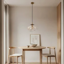 Lindby Pendellamper|Pendellamper > hængelampe Lelia, ravfarvet, glas, Ø 35 cm