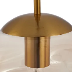 Lindby Pendellamper|Pendellamper > hængelampe Lelia, ravfarvet, glas, Ø 35 cm