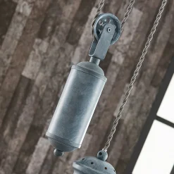 Lindby Pendellamper|Pendellamper > hængelampe Louisanne, justerbar, grågrøn, metal