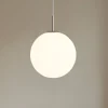 Lindby Pendellamper > hængelampe Marike, Ø 30 cm, hvid, glas, kugle, E27