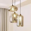Lindby Pendellamper|Pendellamper > Hængelampe Marla, Rondell, Glas, røggrå, 50 cm