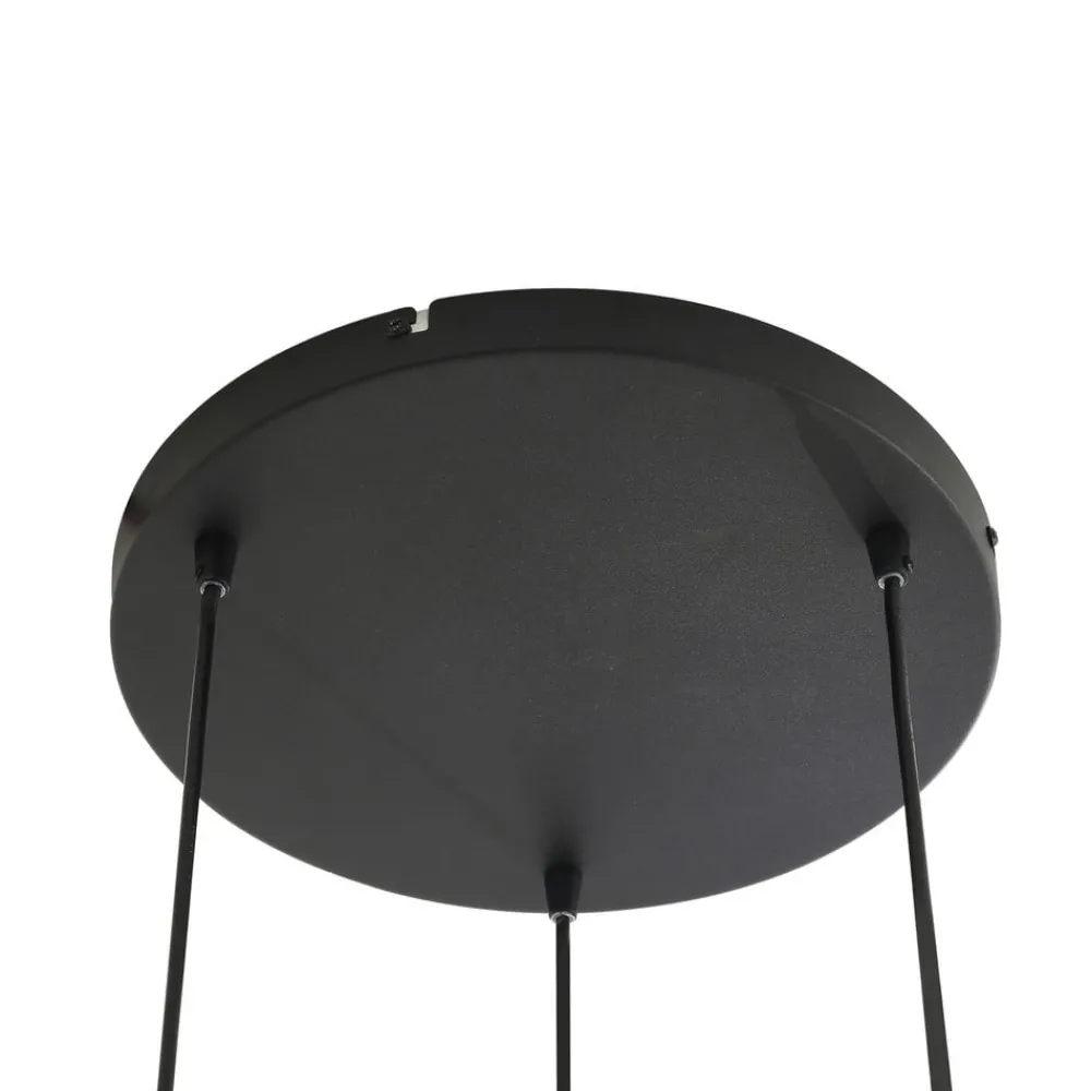Lindby Pendellamper|Pendellamper > Hængelampe Marla, Rondell, Glas, røggrå, 50 cm