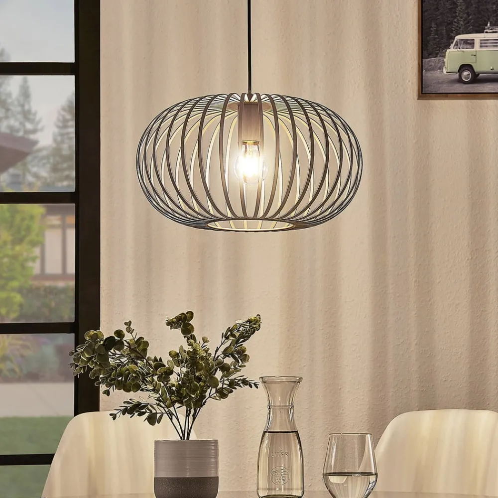 Lindby Gang|Pendellamper > hængelampe Nahele, brun, metal, Ø 40 cm, E27