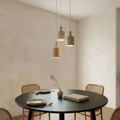 Lindby Pendellamper > hængelampe Ovelia, beige, 3 lyskilder, metal, E27