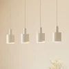 Pendellamper ^ Lindby hængelampe Ovelia, beige, 4 lyskilder, metal, E27