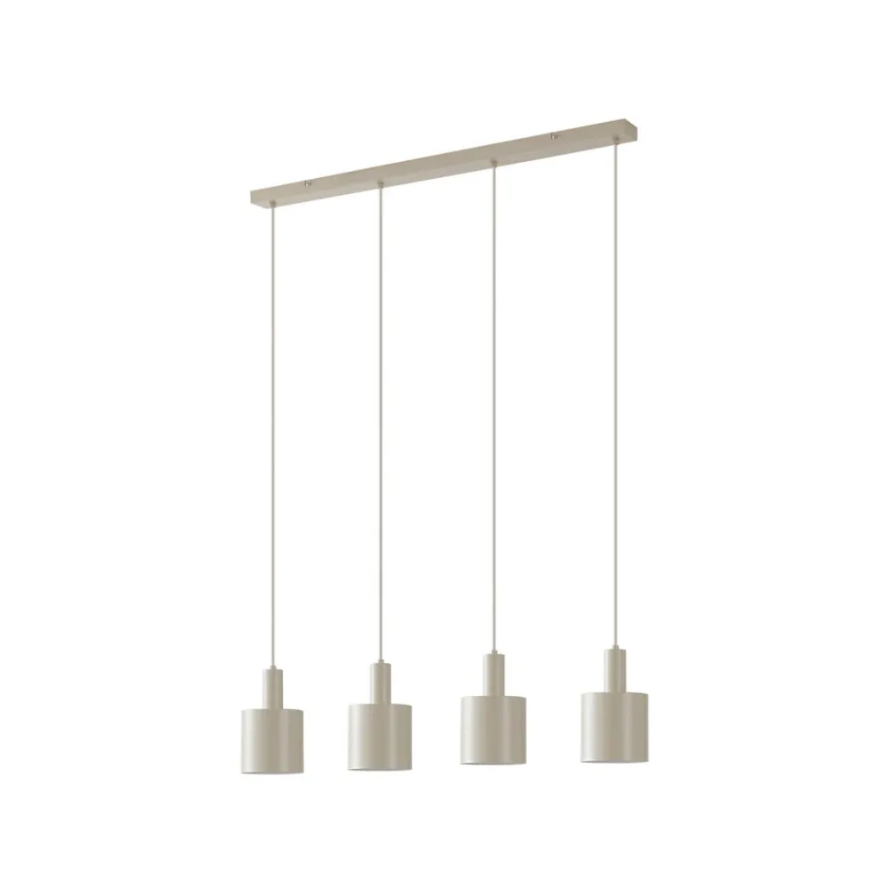 Pendellamper ^ Lindby hængelampe Ovelia, beige, 4 lyskilder, metal, E27