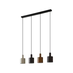 Lindby Pendellamper > hængelampe Ovelia, brun/kaffe/beige, 4 lyskilder, E27