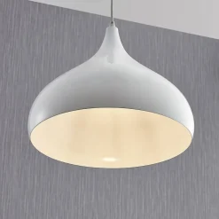 Lindby Pendellamper|Pendellamper > hængelampe Ritana, hvid, metal, Ø 31 cm, E27