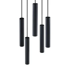 Lindby Pendellamper|Pendellamper > hængelampe Sanad, Ø 40 cm, 5 lyskilder, sort, GU10