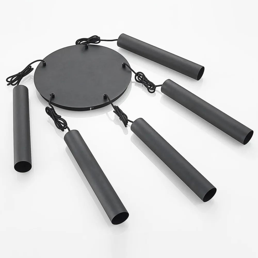 Lindby Pendellamper|Pendellamper > hængelampe Sanad, Ø 40 cm, 5 lyskilder, sort, GU10