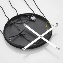 Lindby Pendellamper|Pendellamper > hængelampe Sanad, Ø 40 cm, 5 lyskilder, sort, GU10