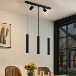 Pendellamper|Pendellamper ^ Lindby hængelampe Sanad, 70 cm, 5 lyskilder, sort, GU10