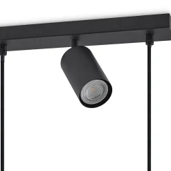 Pendellamper|Pendellamper ^ Lindby hængelampe Sanad, 116 cm, 9 lyskilder, sort, GU10