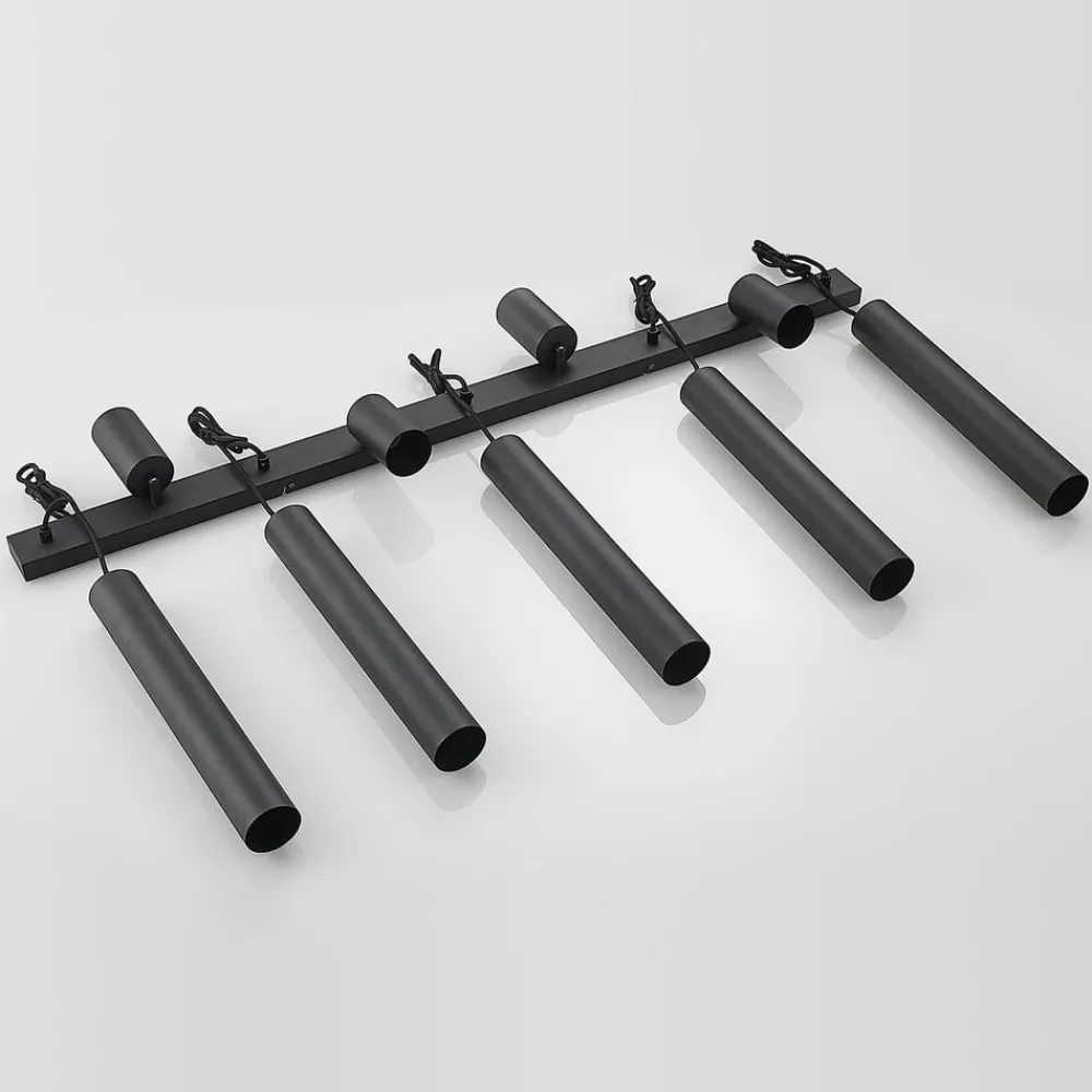 Pendellamper|Pendellamper ^ Lindby hængelampe Sanad, 116 cm, 9 lyskilder, sort, GU10