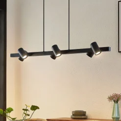 Lindby Pendellamper|Pendellamper > hængelampe Savoli, 116 cm, sort, 6 lyskilder, stål