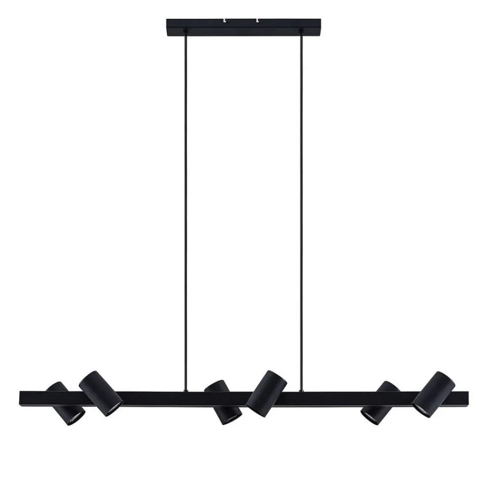 Lindby Pendellamper|Pendellamper > hængelampe Savoli, 116 cm, sort, 6 lyskilder, stål