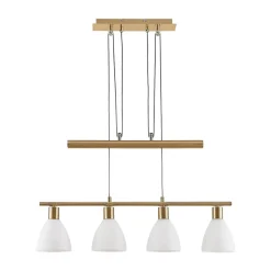 Lindby Pendellamper|Pendellamper > hængelampe Simeon, messingfarvet, glas, 73 cm, E14