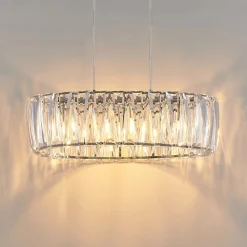 Lindby Pendellamper|Pendellamper > hængelampe Sofia, 68 cm, 3 lyskilder, E14, krom/klar