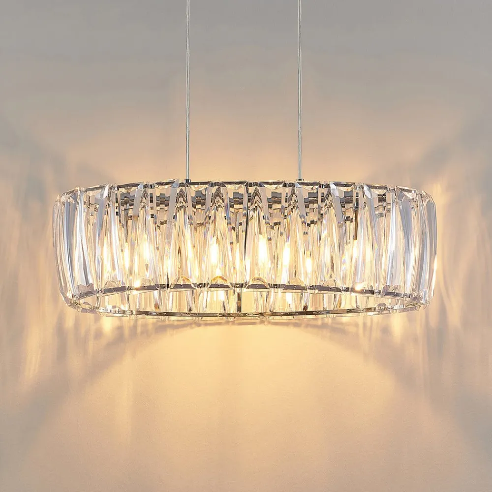 Lindby Pendellamper|Pendellamper > hængelampe Sofia, 68 cm, 3 lyskilder, E14, krom/klar