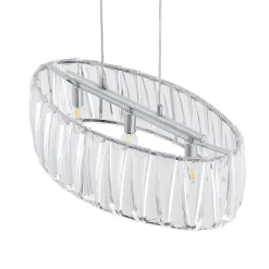 Lindby Pendellamper|Pendellamper > hængelampe Sofia, 68 cm, 3 lyskilder, E14, krom/klar