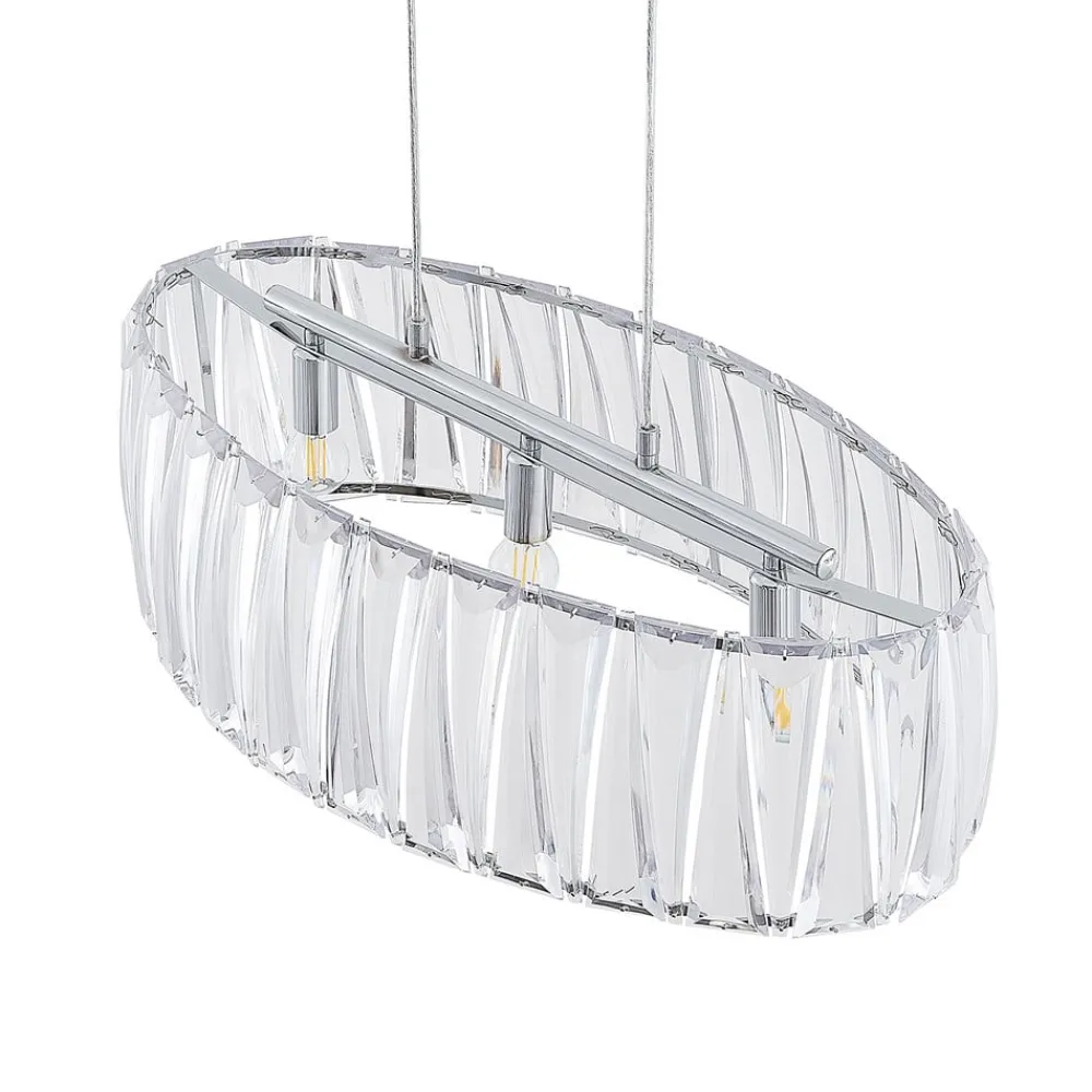 Lindby Pendellamper|Pendellamper > hængelampe Sofia, 68 cm, 3 lyskilder, E14, krom/klar