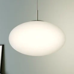 Lindby Pendellamper|Pendellamper > hængelampe Sonika, Ø 40 cm, nikkelfarvet, glas, E27