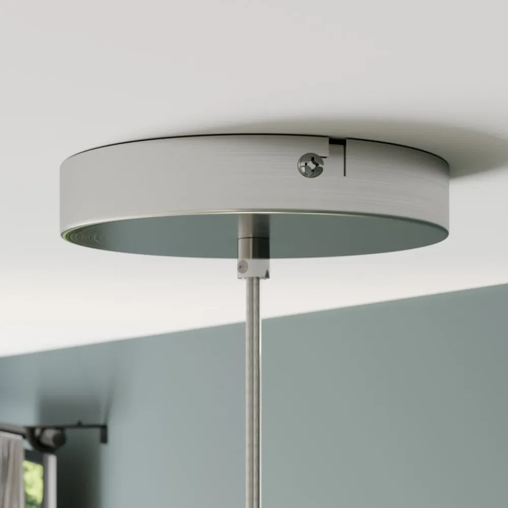 Lindby Pendellamper|Pendellamper > hængelampe Sonika, Ø 40 cm, nikkelfarvet, glas, E27
