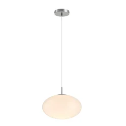 Lindby Pendellamper|Pendellamper > hængelampe Sonika, Ø 40 cm, nikkelfarvet, glas, E27