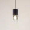 Lindby Pendellamper > hængelampe Svante, 1 lyskilde, sort, glas, Ø 10cm