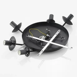 Pendellamper ^ Lindby hængelampe Teeja, smoke, 5 lyskilder, Ø50cm, glas, E27