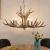 Pendellamper ^ Lindby hængelampe Tejask, Ø 102 cm, 6 lyskilder, gevir, E14