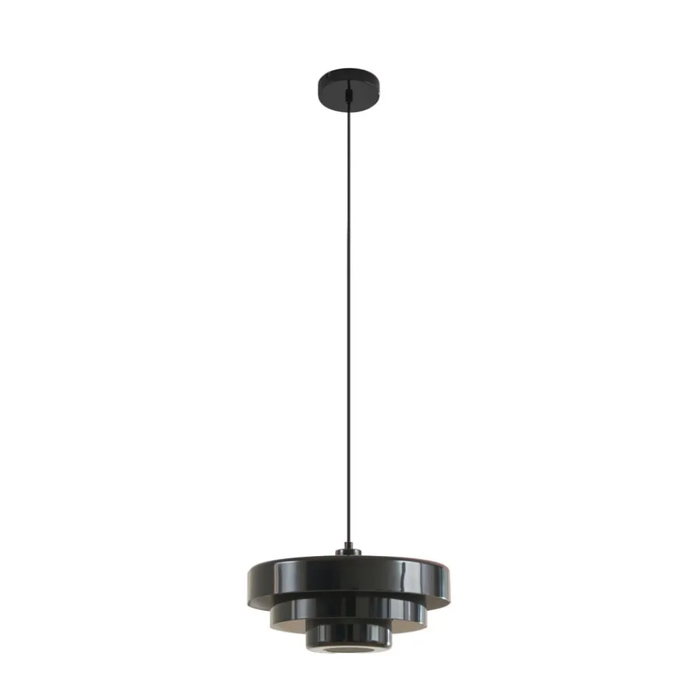 Lindby Pendellamper|Pendellamper > hængelampe Tivra, sort, Ø 35 cm, metal, E27