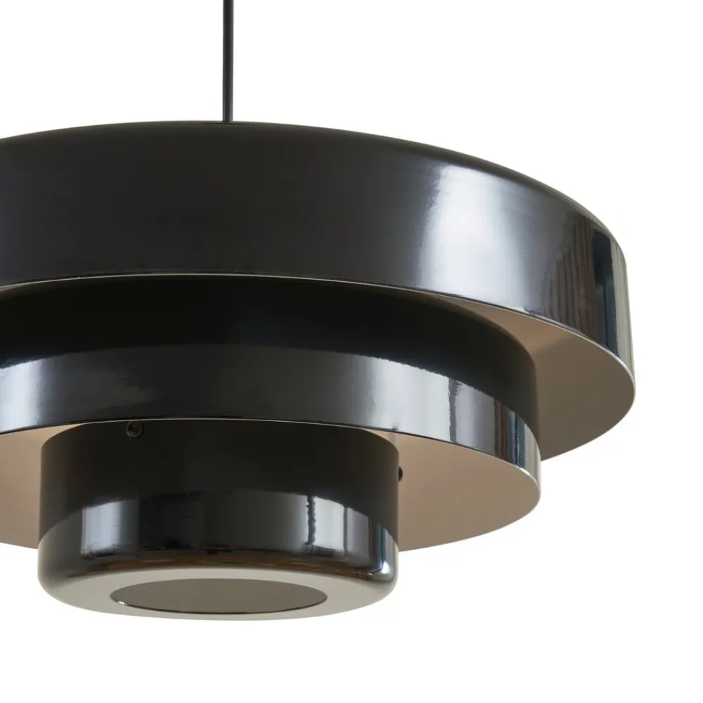 Lindby Pendellamper|Pendellamper > hængelampe Tivra, sort, Ø 35 cm, metal, E27