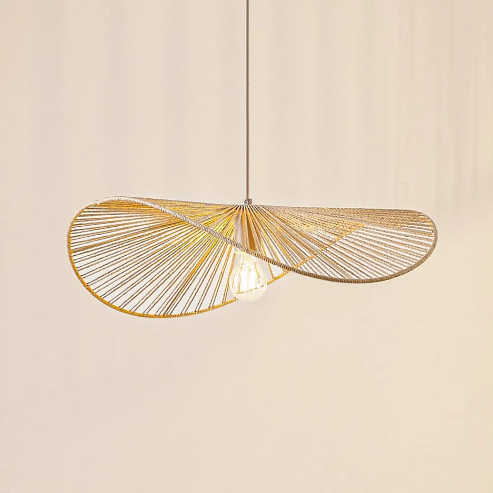 Lindby Pendellamper|Pendellamper > hængelampe Valdorin, beige, papir, længde 75 cm