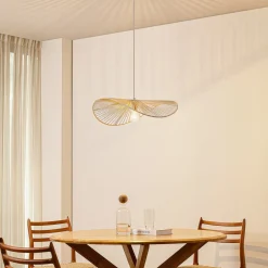 Lindby Pendellamper|Pendellamper > hængelampe Valdorin, beige, papir, længde 75 cm