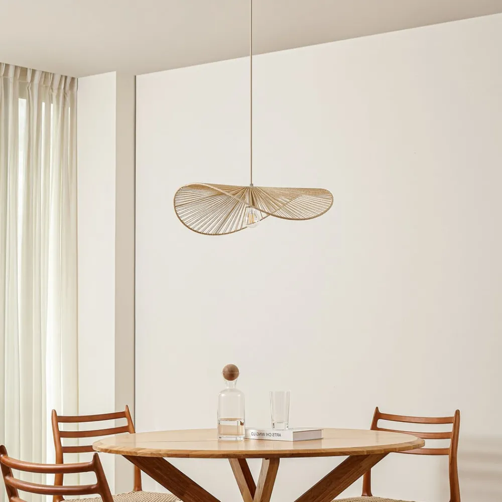 Lindby Pendellamper|Pendellamper > hængelampe Valdorin, beige, papir, længde 75 cm