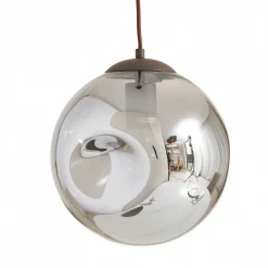 Lindby Gang|Pendellamper > hængelampe Valentina, E27, Ø 49 cm, røgfarvet grå, glas