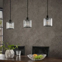Lindby Pendellamper|Pendellamper > hængelampe Vella, transparent, glas, 83 cm, 3 lyskilder.