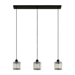 Lindby Pendellamper|Pendellamper > hængelampe Vella, transparent, glas, 83 cm, 3 lyskilder.