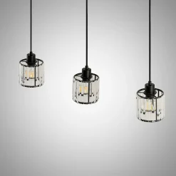 Lindby Pendellamper|Pendellamper > hængelampe Vella, transparent, glas, 83 cm, 3 lyskilder.